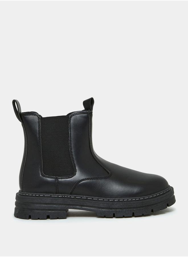 Styli - Leather Look Chelsea Boots - Image 1