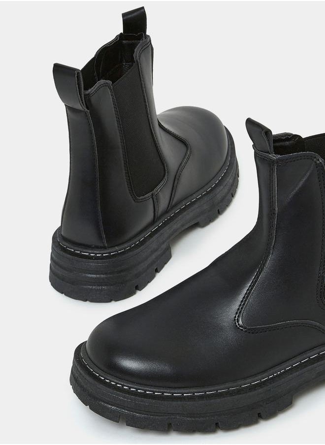 Styli - Leather Look Chelsea Boots - Image 1