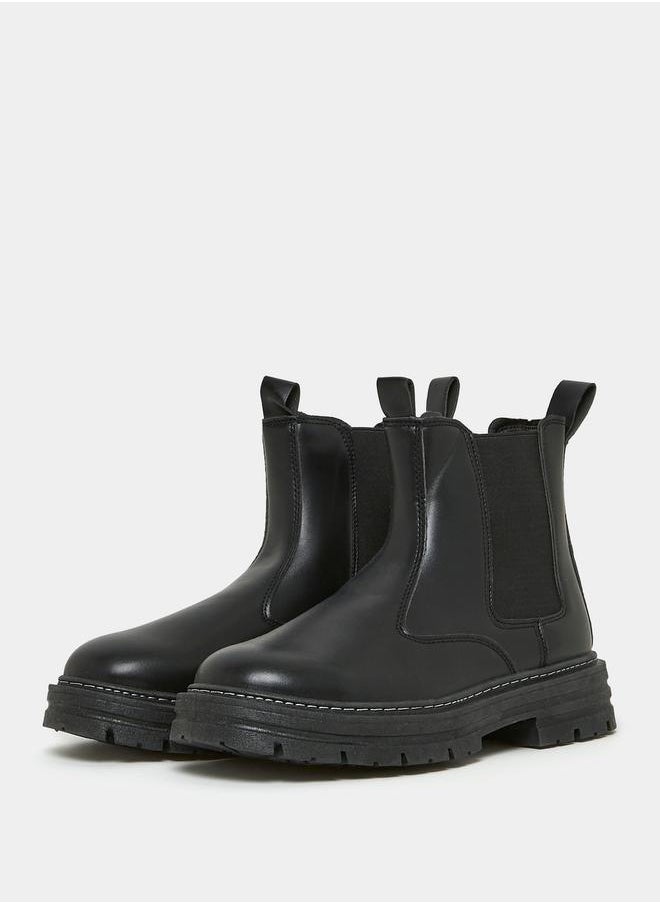 Styli - Leather Look Chelsea Boots - Image 1