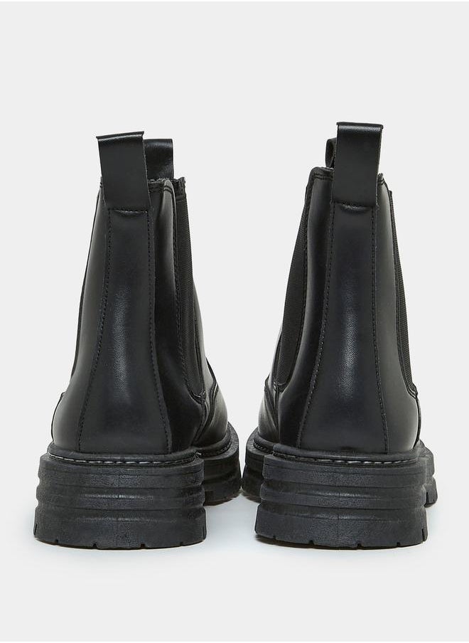 Styli - Leather Look Chelsea Boots - Image 1