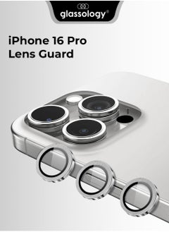 glassology iPhone 16 Pro Lens Guard Scratch Resistant Anti-Fingerprint Camera Protection (Silver)  - Image 1