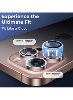 glassology iPhone 16 Pro Lens Guard Scratch Resistant Anti-Fingerprint Camera Protection (Silver)  - Image 4