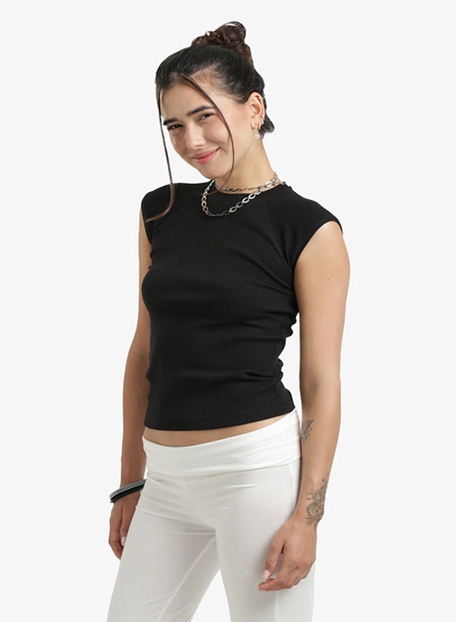 Carina Ribbed Cap Sleeves Top - Image 2