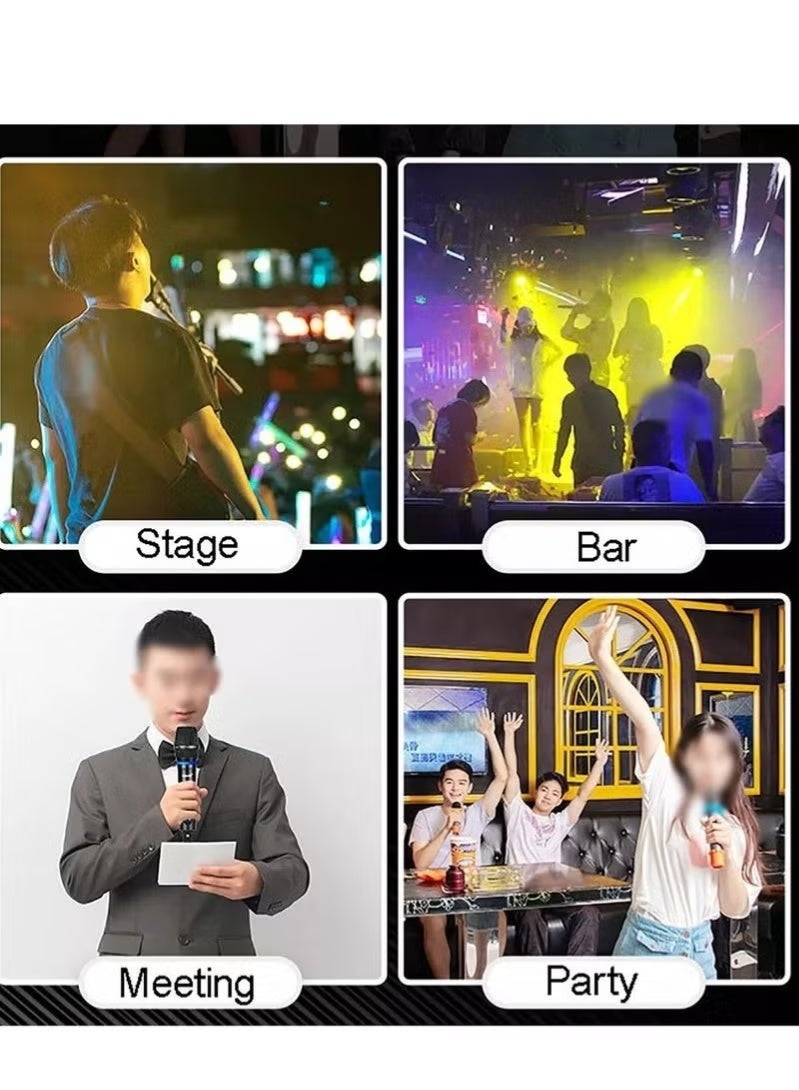 TIGER Wireless Handheld Microphone Set of 4 for Karaoke and Events, 4-Channel VHF Metal Dynamic Mics with Noise Reduction, Long Range up to 200ft, Rechargeable for Parties, Meetings & Performances - Image 3