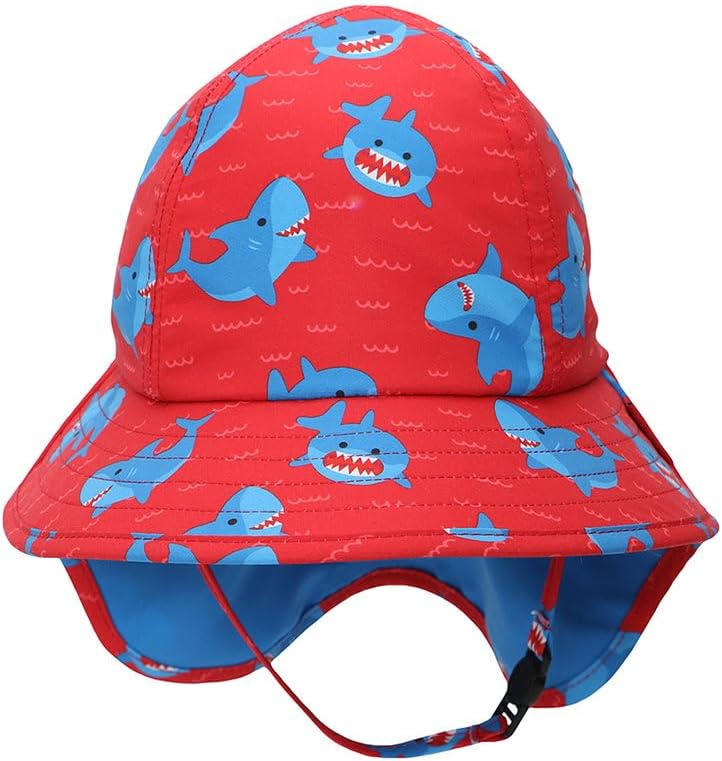 Zoocchini Baby/Toddler Cape Sunhat - Blue Shark (6-24M) - Image 2