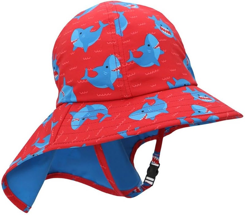 Zoocchini Baby/Toddler Cape Sunhat - Blue Shark (6-24M) - Image 1