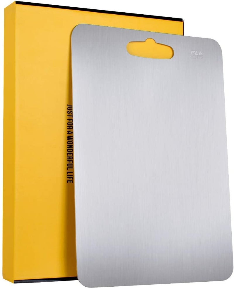PEZYOX Stainless Steel Fruit Cutting Board for Kitchen FLE Vegetables Choping Board Best Kitchen Butcher Block for MeatCheeseHeavy Duty Cut Boards - Image 1