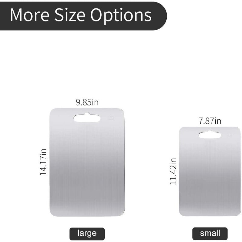 PEZYOX Stainless Steel Fruit Cutting Board for Kitchen FLE Vegetables Choping Board Best Kitchen Butcher Block for MeatCheeseHeavy Duty Cut Boards - Image 3