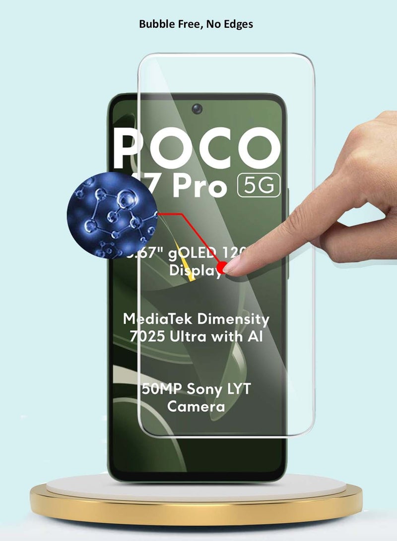 GMAX Xiaomi Poco M7 Pro 5G 2024 GMAX Premium Series Curved Edges 9H 2.5D Tempered Glass Screen Protector - Clear - Image 5