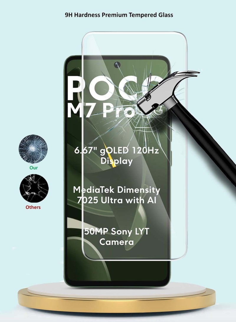 GMAX Xiaomi Poco M7 Pro 5G 2024 GMAX Premium Series Curved Edges 9H 2.5D Tempered Glass Screen Protector - Clear - Image 3