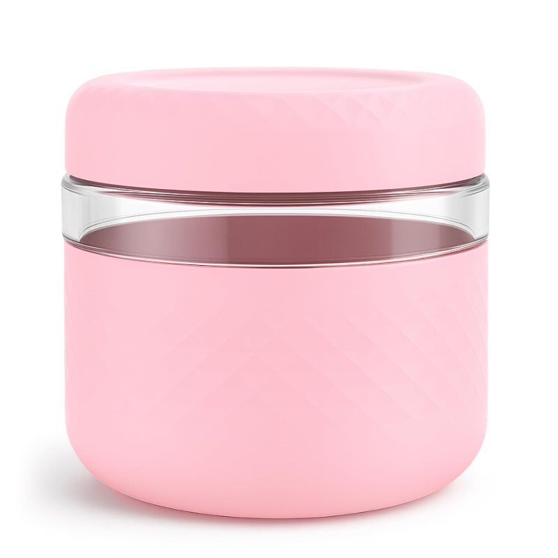 Cafezi 24 oz Glass Lunch Bowl Container with Lid | Leak & Spill Proof, BPA-Free, Microwave & Dishwasher Safe, Airtight Meal Prep & Food Storage Jar for Lunch, Salad, Soup, Overnight Oats, Stew, Yogurt - Image 1