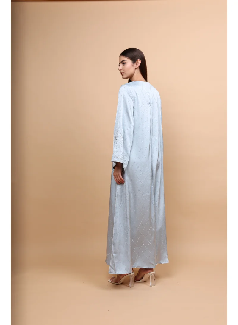 IKKXA  Elegant Embroidery Crystals Beaded Jalabiya  | Best Price UAE