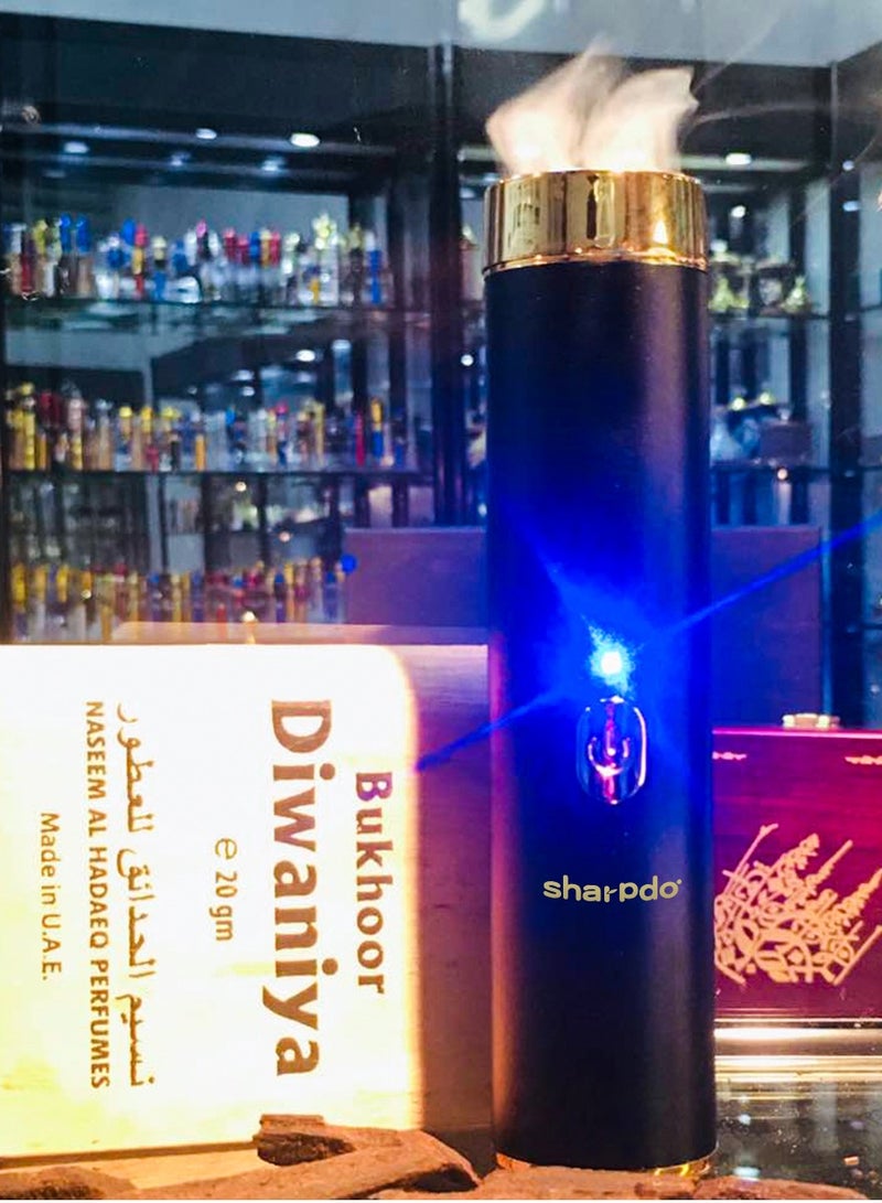 Sharpdo Portable Bakhoor & Incense Burner with USB Charging, Auto Shut-Off Protection for Safe Home & Travel Use - Image 3