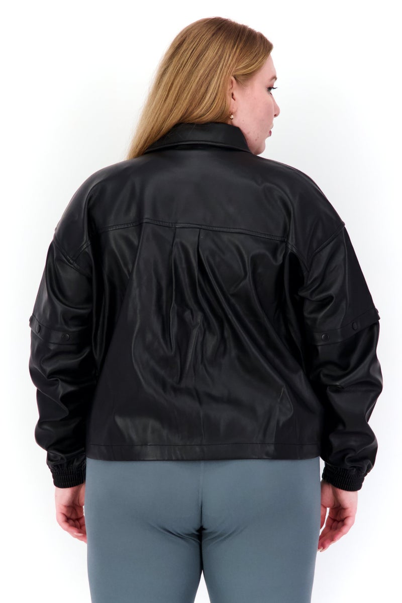adidas Originals Women Plus Long Sleeves Track Jacket, Black  - Image 2