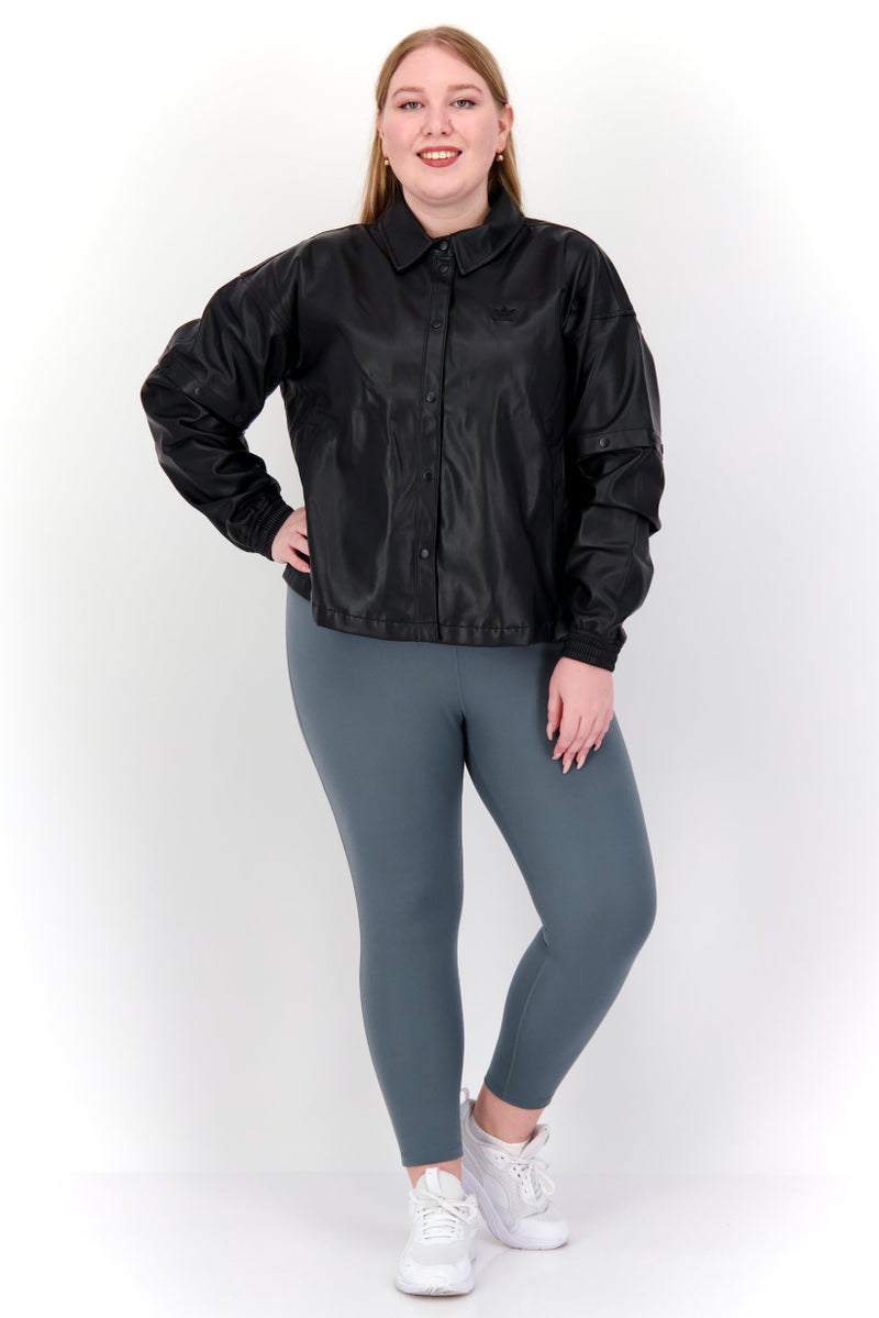 adidas Originals Women Plus Long Sleeves Track Jacket, Black  - Image 4