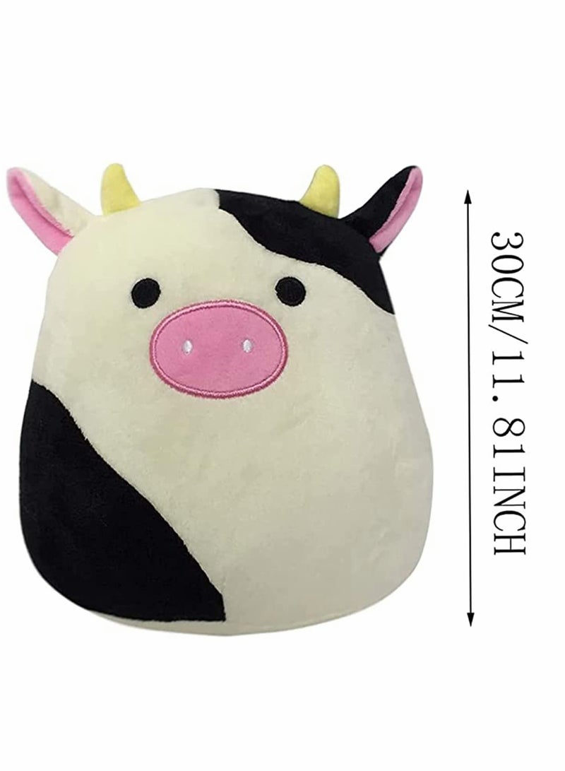 KASTWAVE Pillow Black   Cow Plush Pillow, Cow Stuffed Animals, Pillows Cow Plushie Kawaii Cow Plush Stuffed Cow Pillow (20cm) - Image 3