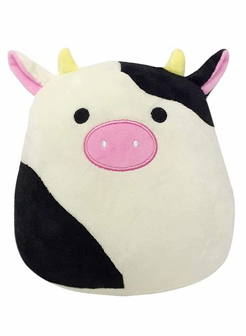 KASTWAVE Pillow Black   Cow Plush Pillow, Cow Stuffed Animals, Pillows Cow Plushie Kawaii Cow Plush Stuffed Cow Pillow (20cm) - Image 1