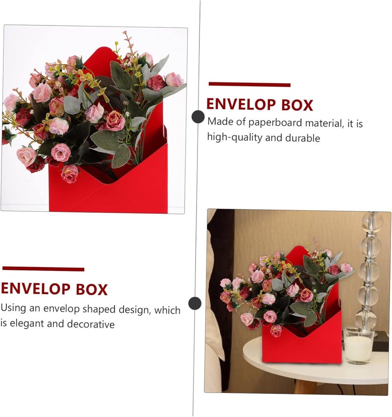 UTHCLO 2Pcs Flower Wrapping Paperboard Envelope Boxes Elegant Bouquet Envelop Containers for Floral Arrangements for Weddings Parties and Special Occasions - Image 3
