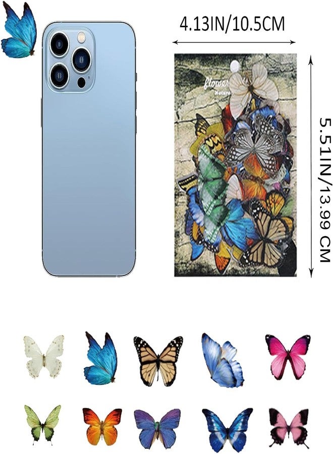 Imeepa 480 Pieces Plant Scrapbooking Stickers, 8 Series Nature Theme Transparent Stickers, Waterproof Flowers, Mushroom, Butterfly, Feather Stickers for Scrapbooking, Diary, DIY, Craft, Planner - Image 2