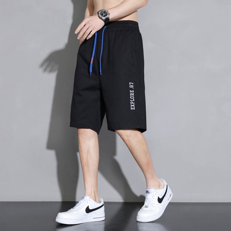 100% Pure Cotton Plus Size Shorts For Boys Summer Japanese Style Sports Leisure Loose All-Match Fashionable Outer Wear - Image 1