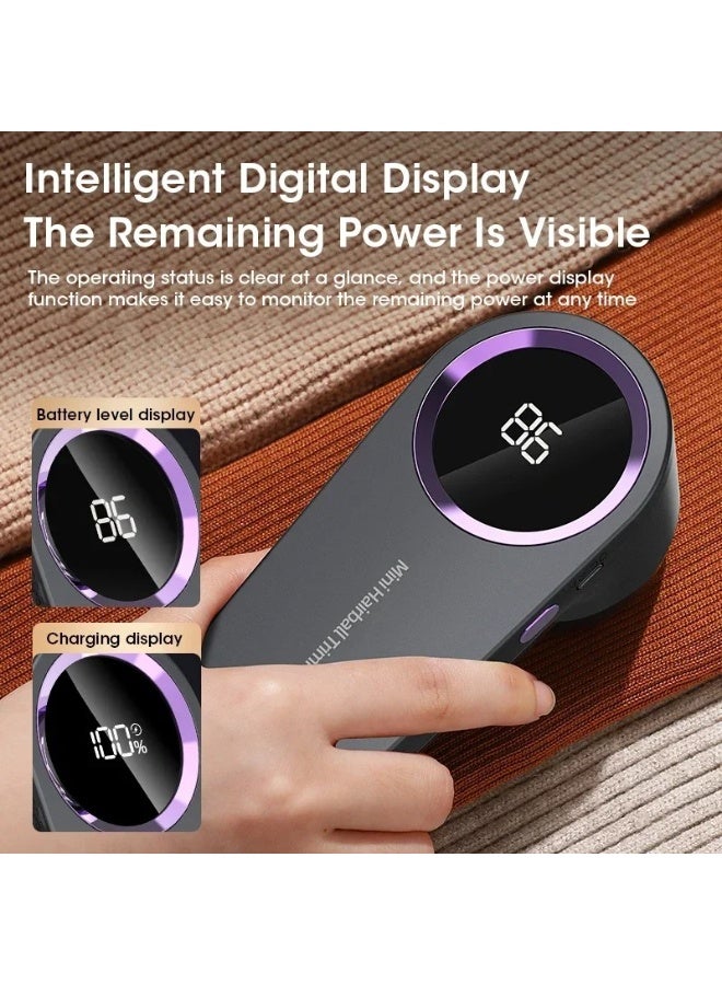 ماكينة حلاقة الأقمشة بشاشة رقمية قابلة للشحن عبر USB، مزيل الوبر المحمول للملابس - Image 3