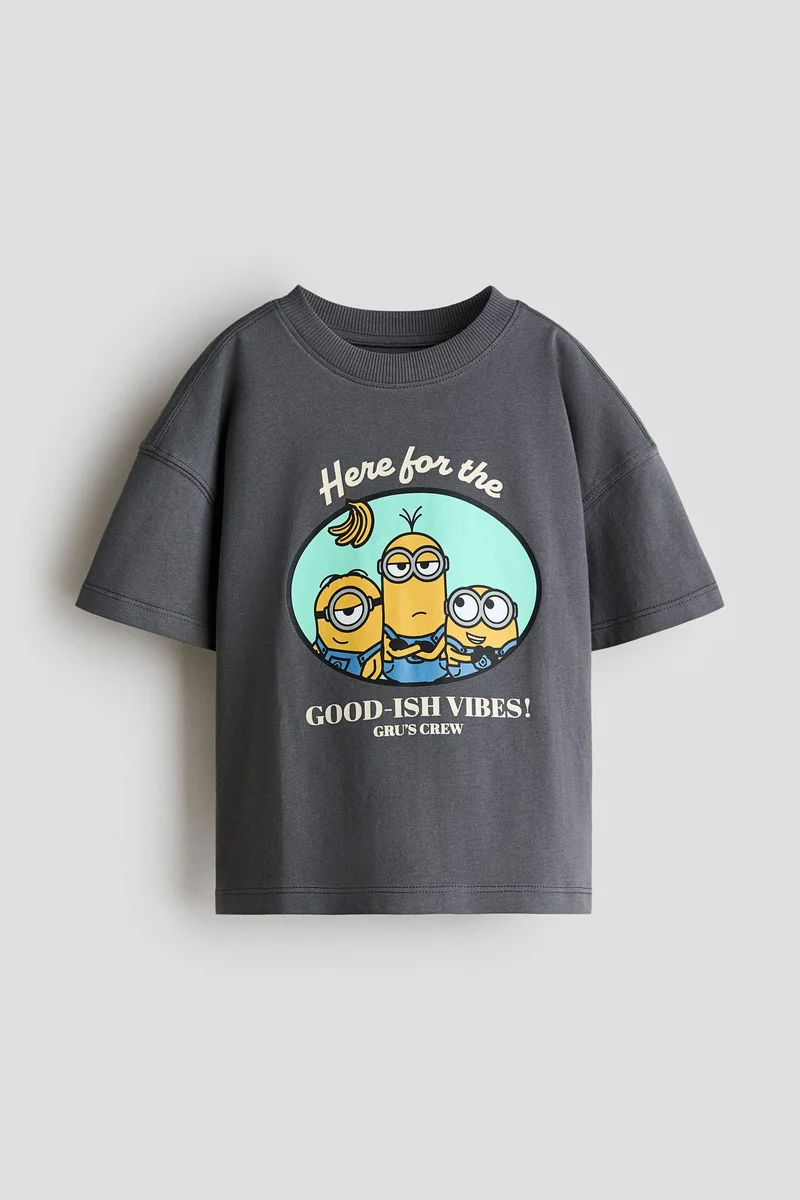 H&M Oversized print-motif T-shirt