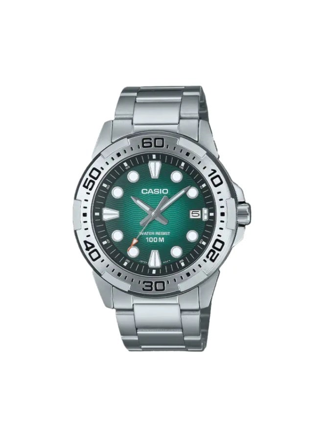 Casio Enticer Marine Green Dial Men's Watch MTD-140D-3AVDF - Image 1