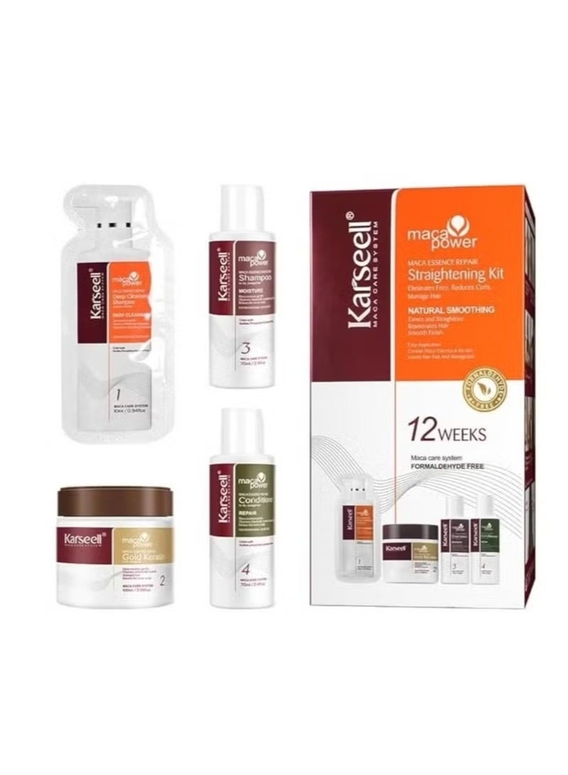 كارسيل مجموعة فرد الشعر بالكيراتين من كارسيل - علاج منزلي احترافي لمدة 12 أسبوعًا لشعر ناعم ومستقيم وخالٍ من التجعد - مناسب لجميع أنواع الشعر - Image 1