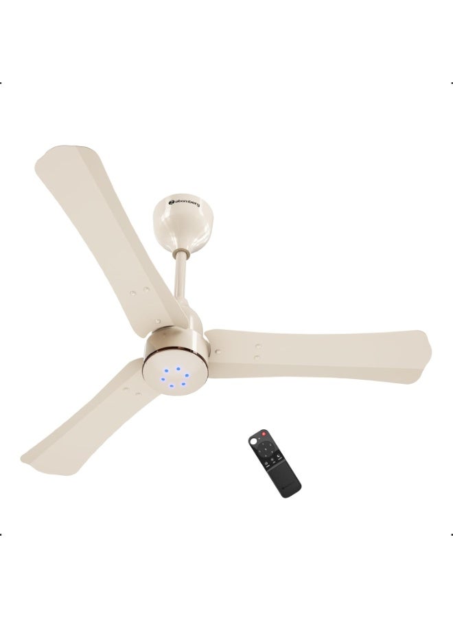 atomberg Renesa Halo Smart 900mm BLDC Ceiling Fan with IoT & Remote | BEE 5 star | High Air Delivery | Low noise operation | LED Speed Indicator | Sleek Design | 3 Year Warranty|Seasand Ivory - Image 1