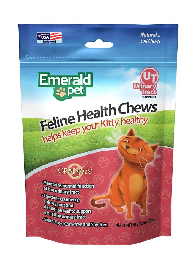 Emerald Pet - Feline Health Chews Ut Support  Natural Grain Free Urinary Tract Health Cat Chews  Cat Urinary Supplements With Cranberry, Chicory Root, And Dandelion Leaf Extract  Made In Usa, 2.5 Oz - Image 1