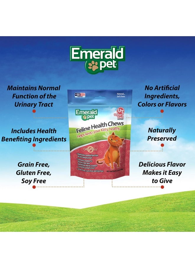 Emerald Pet - Feline Health Chews Ut Support  Natural Grain Free Urinary Tract Health Cat Chews  Cat Urinary Supplements With Cranberry, Chicory Root, And Dandelion Leaf Extract  Made In Usa, 2.5 Oz - Image 1