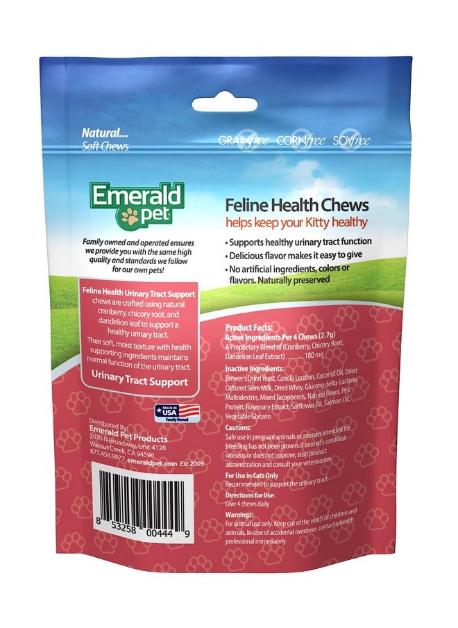 Emerald Pet - Feline Health Chews Ut Support  Natural Grain Free Urinary Tract Health Cat Chews  Cat Urinary Supplements With Cranberry, Chicory Root, And Dandelion Leaf Extract  Made In Usa, 2.5 Oz - Image 1