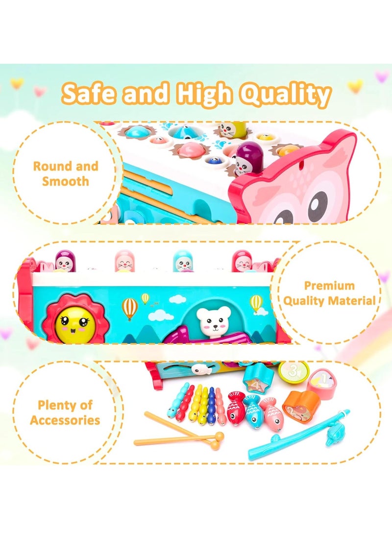 MAGIC VAULT - 8-in-1 Montessori Toys for 1+ Year Old Boys & Girls, Baby Educational Learning Toy for Toddlers, Fine Motor Skills, Sorting, Musical Xylophone, Activity Cube - Gifts for Kids - Image 1