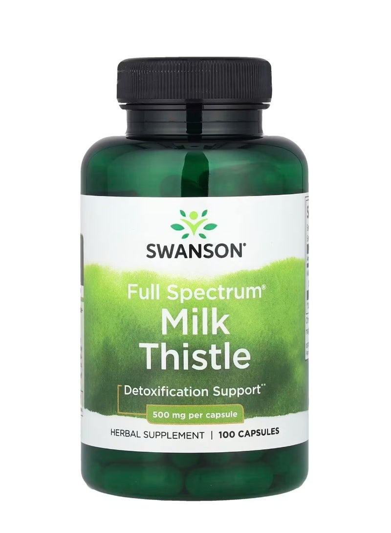 سوانسون شوك الحليب كامل الطيف 1000 مجم 100 كبسولة (500 مجم لكل كبسولة) - Image 1