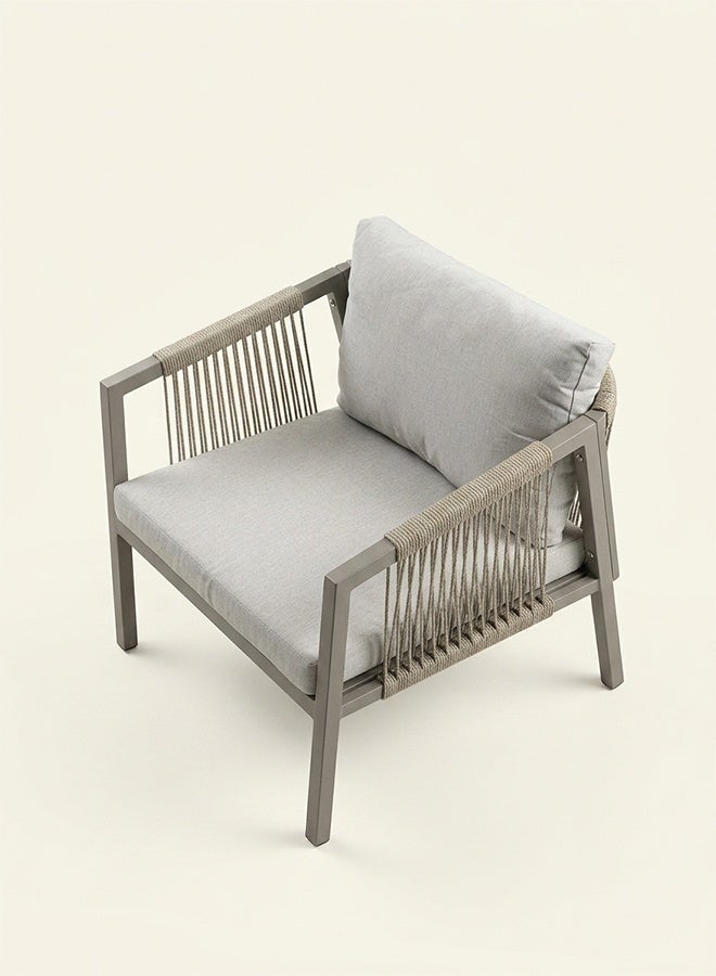 Modern 3-Piece Outdoor Bistro Set with Aluminum Frame and Weather-Resistant Cushions – [Beige color] - Image 2