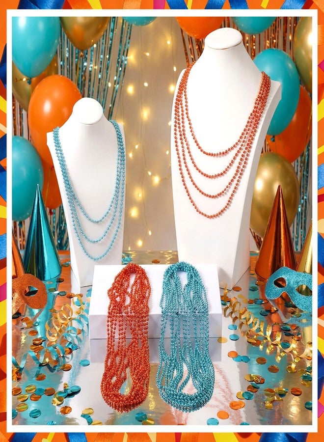 Kigeli 24 Pcs the Life of a Birthday Girl Bead Necklace Bulk Showgirl Bday Party Decorations Showgirl Birthday Accessories Orange and Green Themed Party Supplies for Women Girls Costume Necklace - Image 3