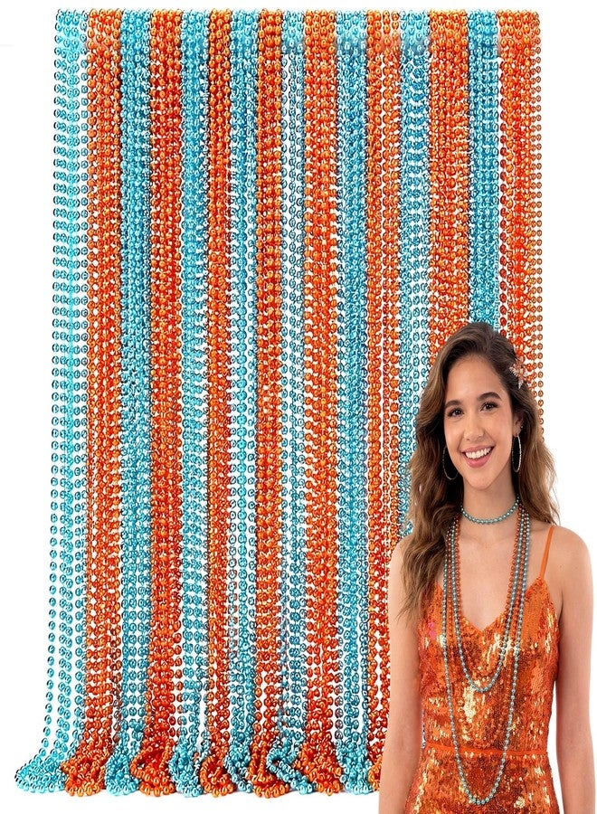 Kigeli 24 Pcs the Life of a Birthday Girl Bead Necklace Bulk Showgirl Bday Party Decorations Showgirl Birthday Accessories Orange and Green Themed Party Supplies for Women Girls Costume Necklace - Image 1
