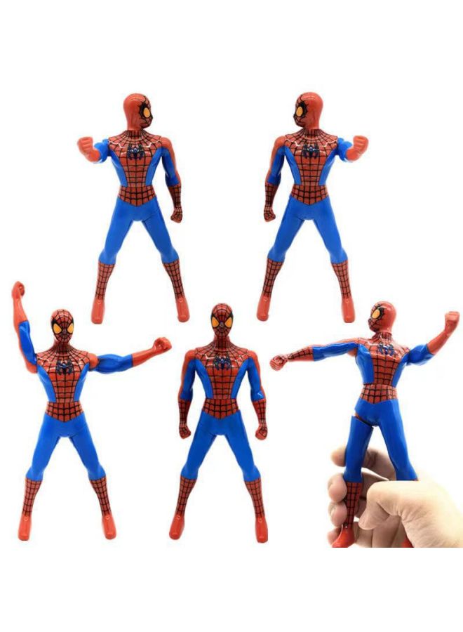Diga Ultraman Children's Toy Movable Hand-made TikTok Press Rotating Spider-Man Three-dimensional Marvel Full Set-Color:Press Rotating Man-red And Blue Spider - Image 4