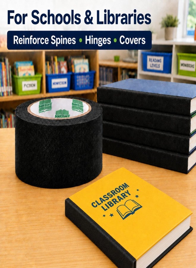 BookGuard 2 Inch Black Book Binding Tape, Bookbinding Repair Cloth Tape for Book Spines, Hinges, Covers, Bibles, Hymnals, Library Books, Schools, 15 Yards - Image 5