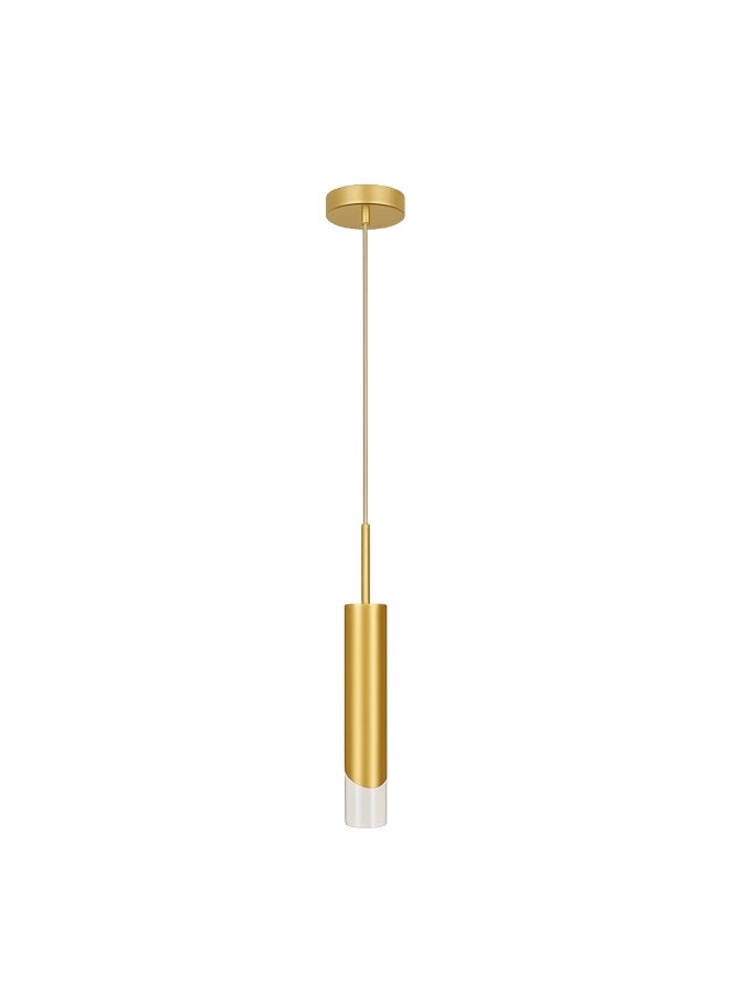 ALFRIDAY Slim Cylinder Pendant Light E27 Holder | Minimal Gold Accent (Bulb Not Included) - Image 1