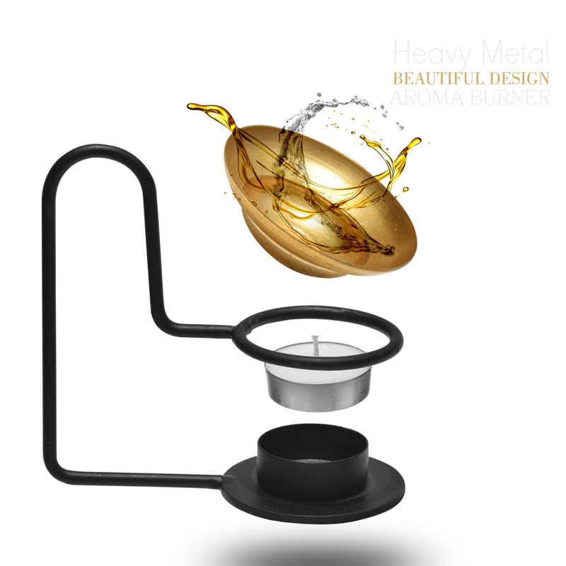 Pure Source India Metal Stand and Brass Bowl Camphor BurnerAroma LampDhoop BurnerAroma Burner 5Inch Gold - Image 4