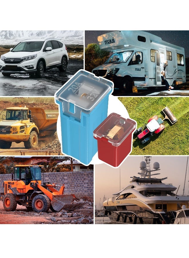 Loquat 36 Pcs Jcase Fuse Automotive Tall/Standard and Low Profile Jcase Box Shaped Fuses Assortment Kit (20A, 30A, 40A, 50A, 60A, 80A) for Ford Chevy/GM Nissan and Toyota Pickup Trucks Cars SUVs - Image 3