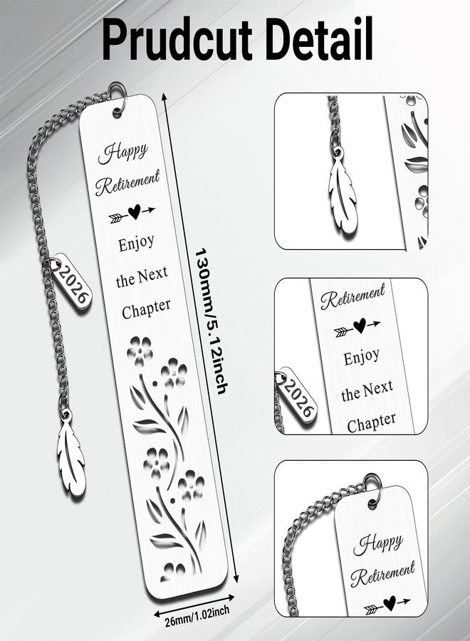 Perleddom 2026 Retirement Bookmark Gifts for Women Men Retirement Gifts for Coworker Colleague Employee Work Bestie Appreciation Gift for Retired Teacher Nurse Coach Going Away Leaving Gift for Boss Leader - Image 5