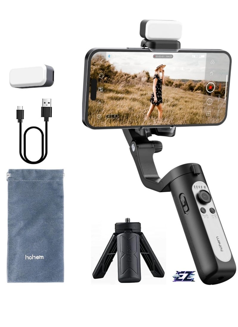 ELTRAZONE Smartphone Gimbal iSteady XE Kit 3-Axis Stabilizer for iPhone 14, 13 Pro Max & Android – Includes Fill Light, One-Key Inception for Vlogs, Videos & Live Streams (2023 Black Kit)  - Image 1