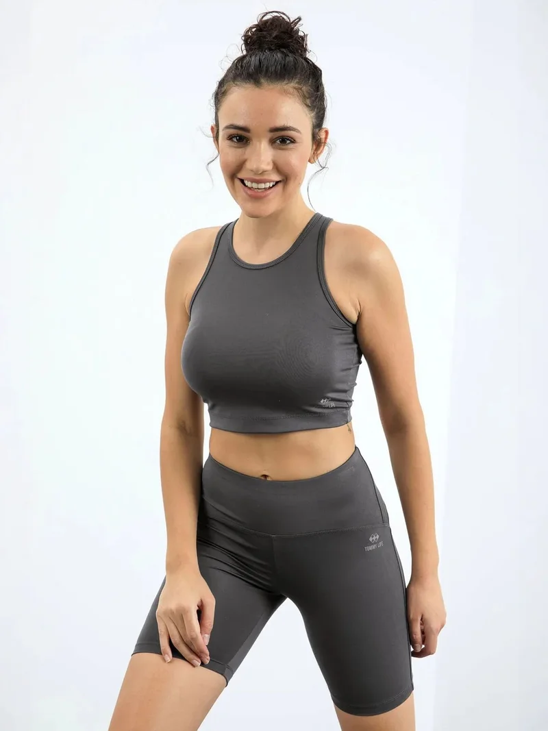 تومي لايف TOMMY Sleeveless Crew Neck Active Set With Cycling Shorts