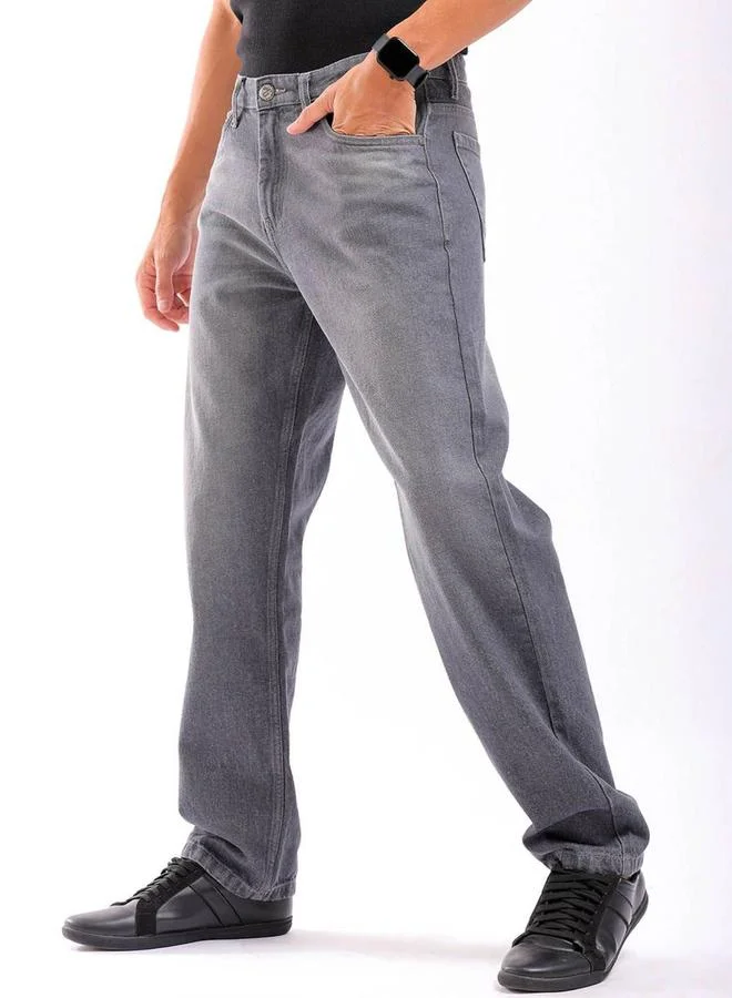 The Indian Garage Co The Indian Garage Co Men Grey Mid Rise Straight Fit Solid Jeans
