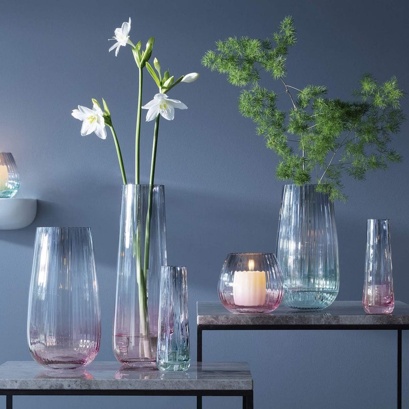 LSA Dusk 20cm Decorative Glass Vase – Elegant Pink & Grey Minimalist Flower Vase Made in Poland - Image 5