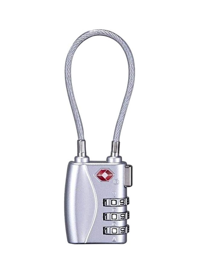 NIBEMINENT - 3-Digit Travel Luggage Combination Lock Silver - Image 1