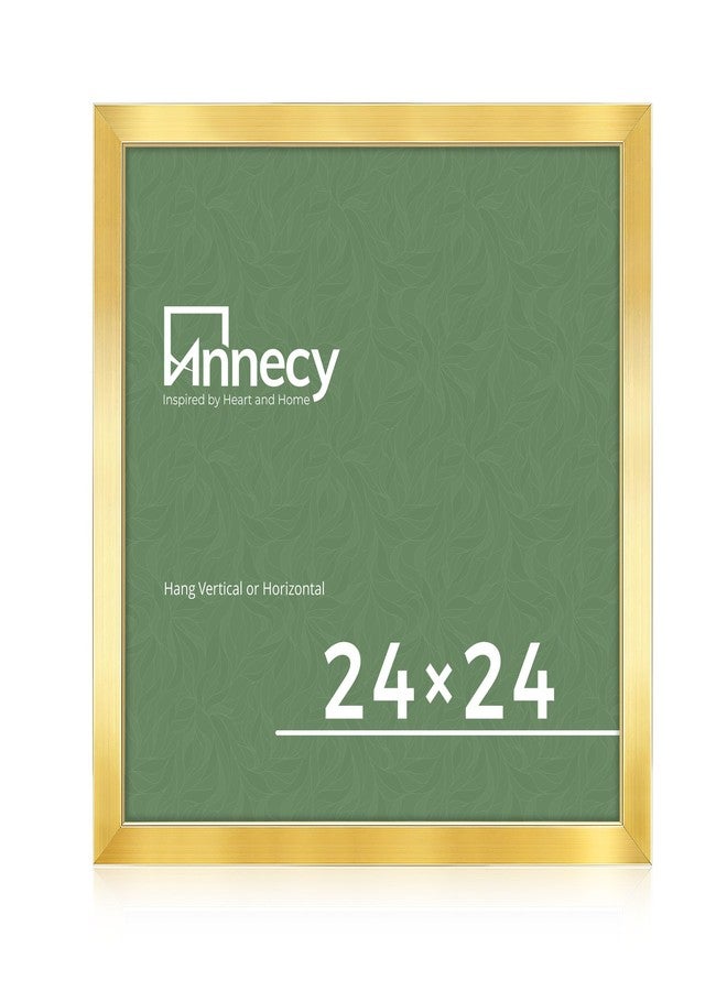 Annecy 24x24 Picture Frame Gold（1 Pack）, 24 x 24 Picture Frame for Wall Decoration, Classic Gold Minimalist Style Suitable for Decorating Houses, Offices, Hotels - Image 1