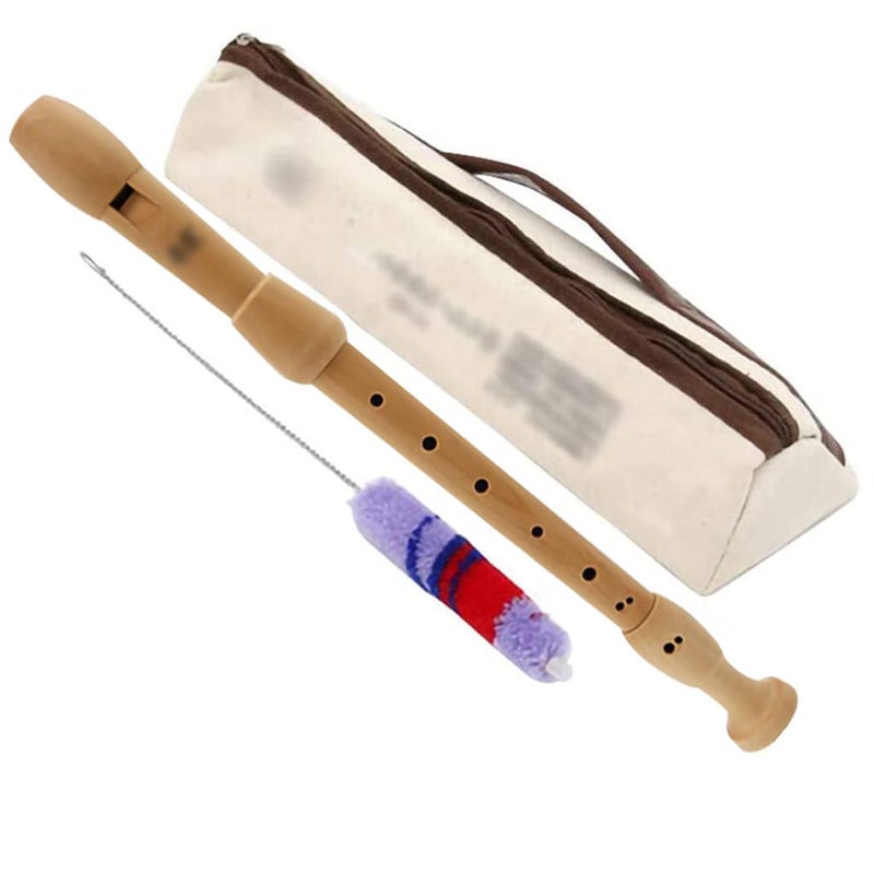 ZRAGEK Music Recorder Instrument, Beginner Adult Baroque Alto Recorder, 8-Hole Wooden Professional Playing Flute Instrument, Storage Bag + Cleaning Stick, Primary Color - Image 1